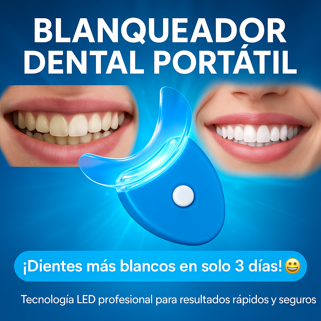 ✨ Blanqueador Dental Portátil LED 💡 | Dientes Más Blancos en 3 Días 😁